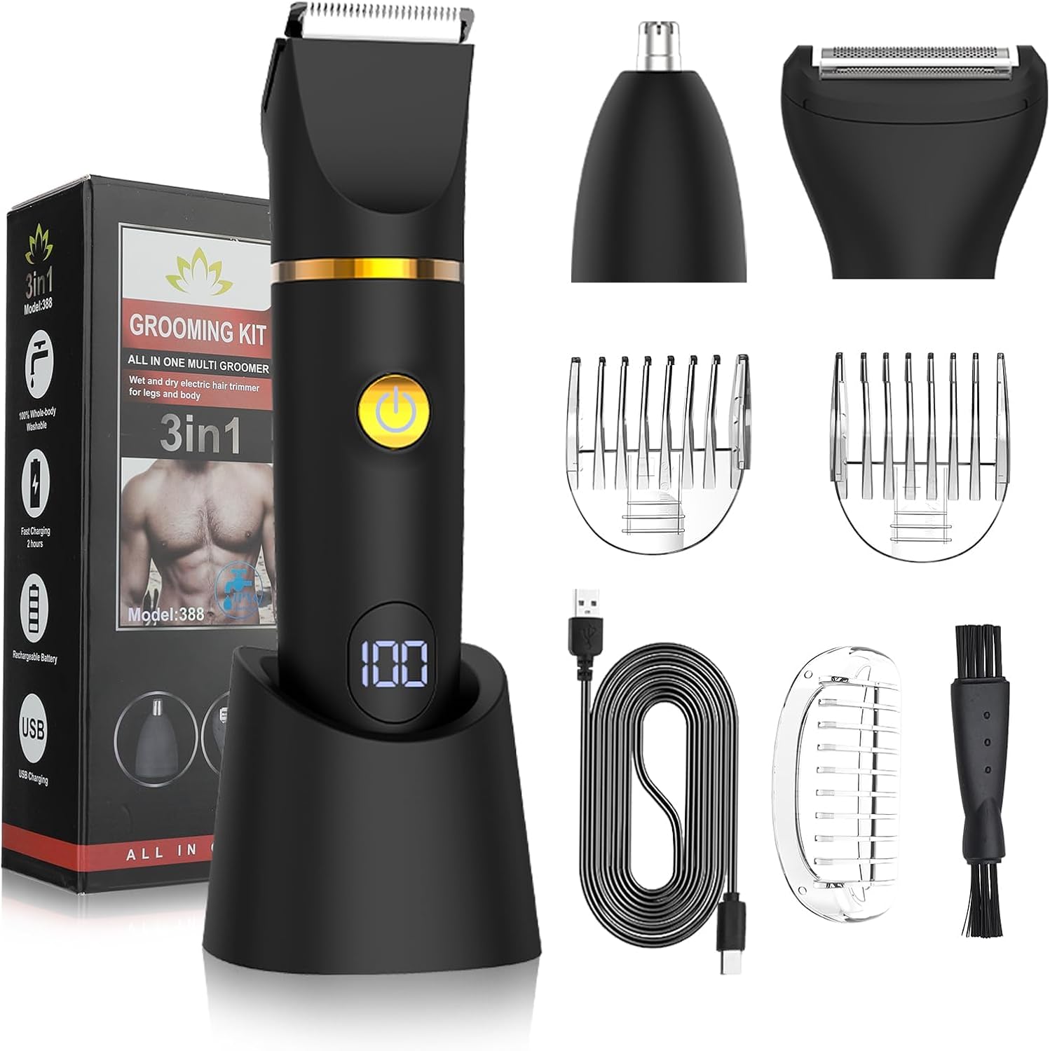 Men'S Grooming Hair Removal - ماكينة تشذيب الشعر للرجال والنساء، طقم
