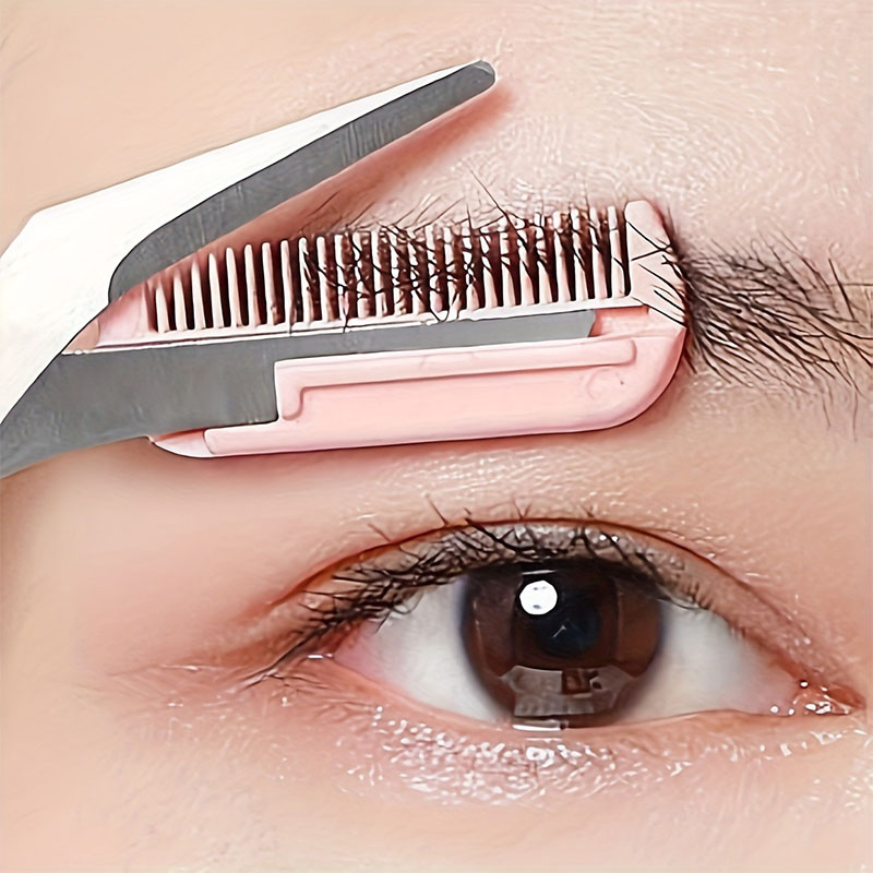Men'S Grooming Hair Removal - مجموعة مقص ومشط لتشذيب الحواجب من