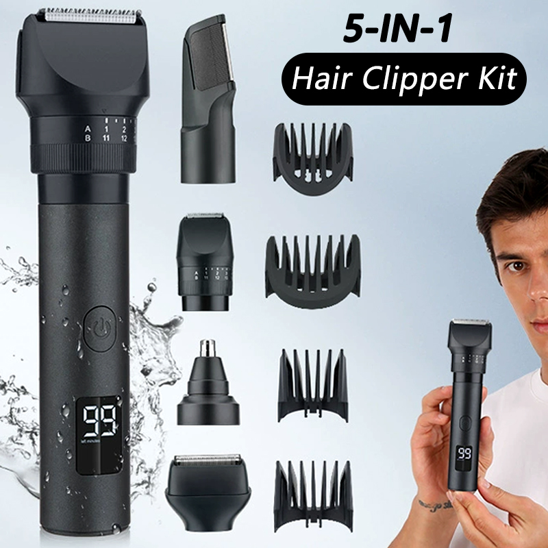 Men'S Grooming Haircut - ماكينة حلاقة الشعر اللاسلكية 5 في