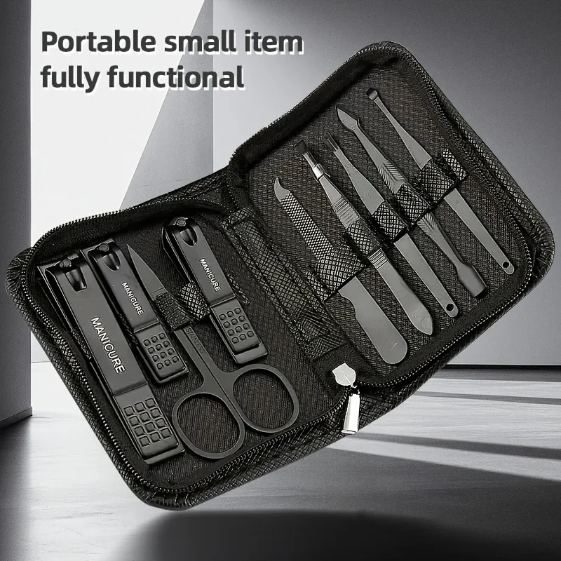 Nail Care Kit Mens - طقم مانيكير من 9 قطع، أدوات