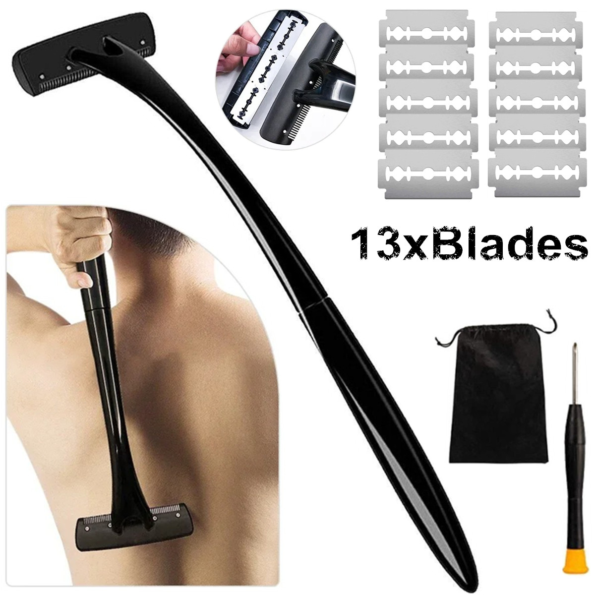 Men'S Grooming Hair Removal - ماكينة حلاقة الظهر ذات المقبض الطويل