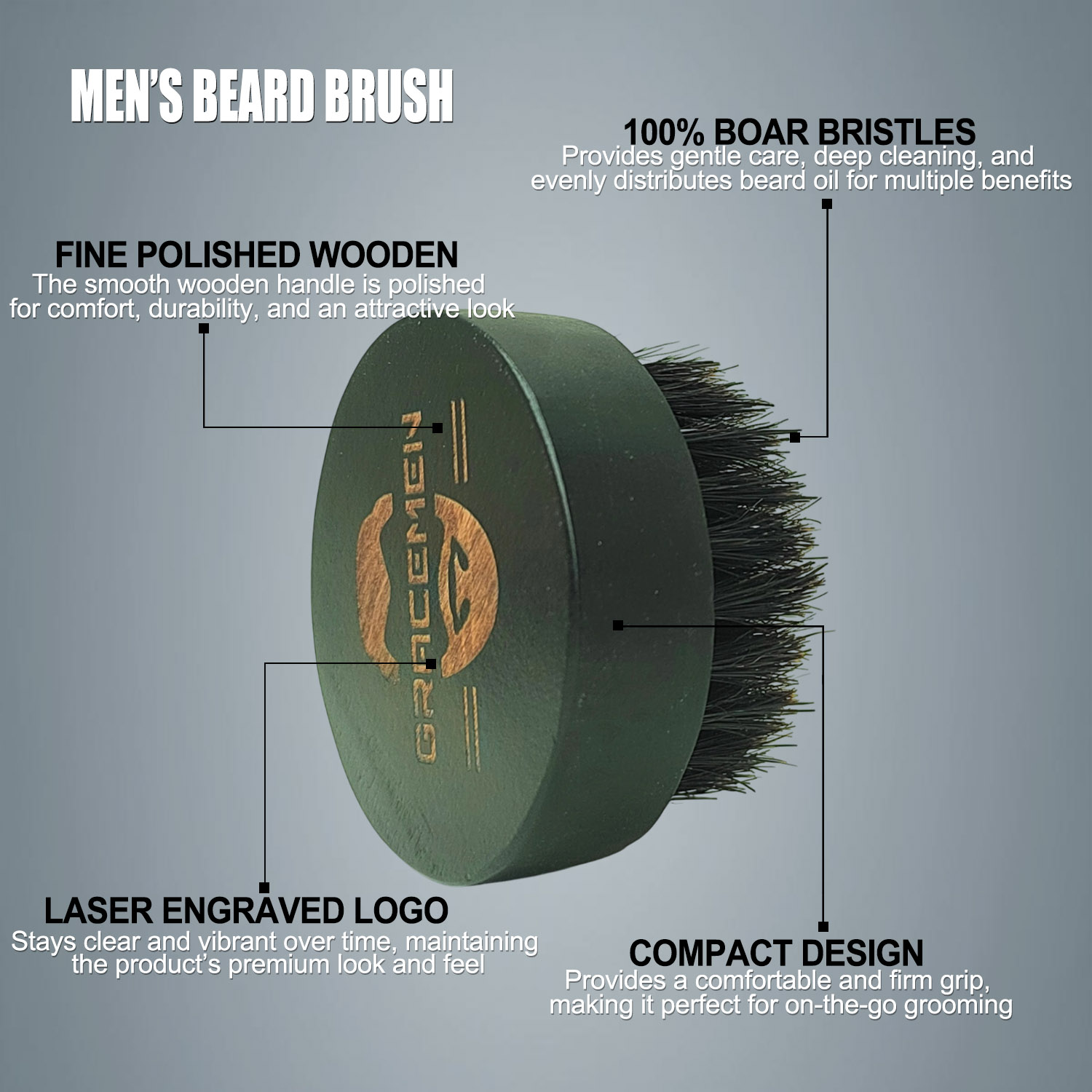 فرشاة اللحية المستديرة للرجال  - مراجعة Men'S Grooming Oil وسعره