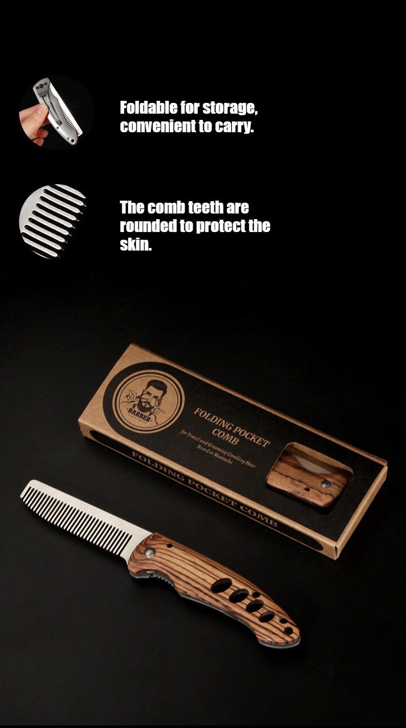 مشط لحية قابل للطي من الخشب ال - مراجعة Mens Grooming Box وسعره