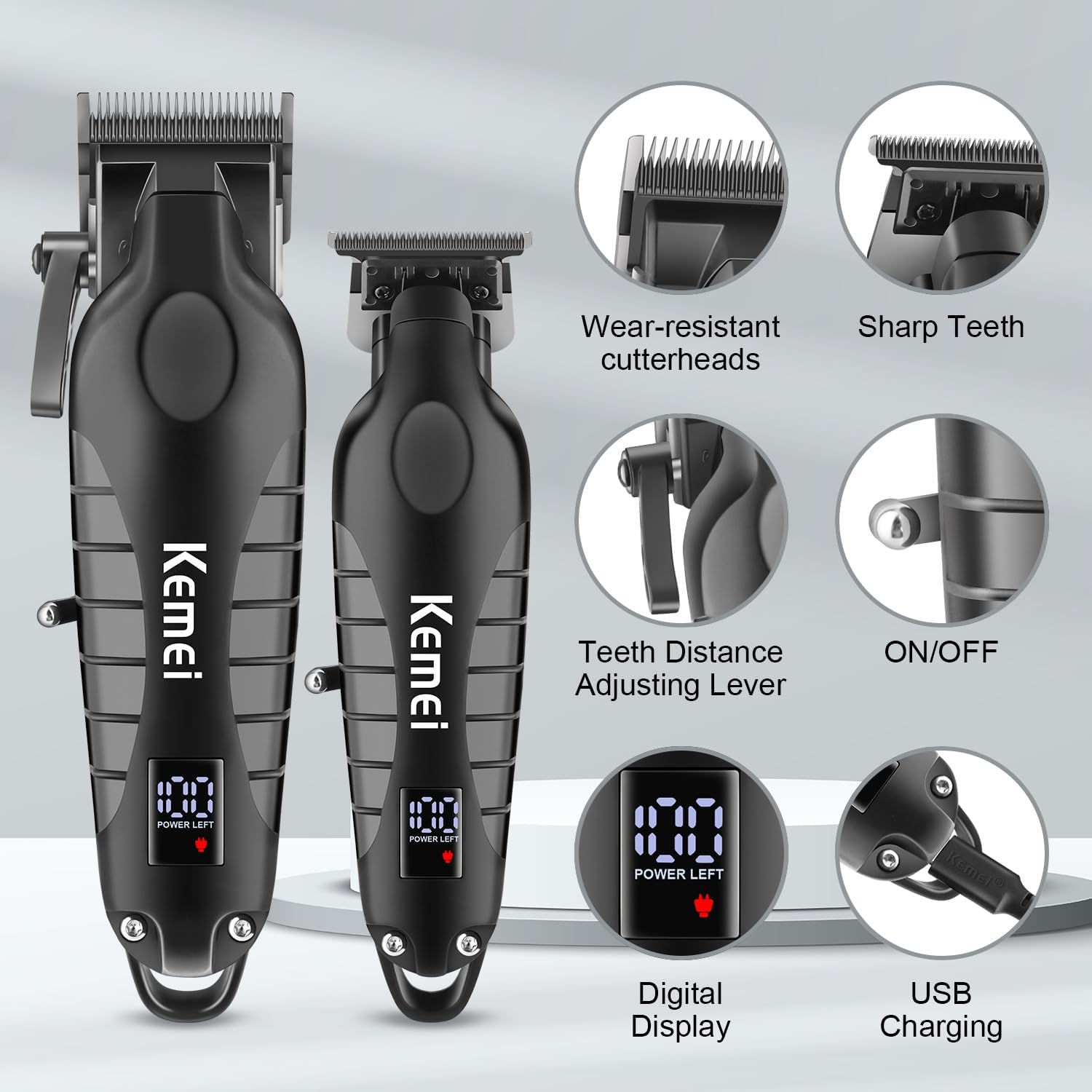 مجموعة ماكينة قص الشعر Kemei ل - مراجعة Men'S Grooming Set وسعره