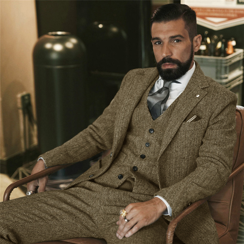 بدلة الشتاء الصوف الرمادي تويد - مراجعة Men'S Grooming Daily وسعره